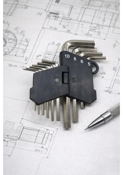 Edoni 10 Parça L Alyan Anahtar Takımı, Hex, Metrik 1.5 10 Mm Boyu