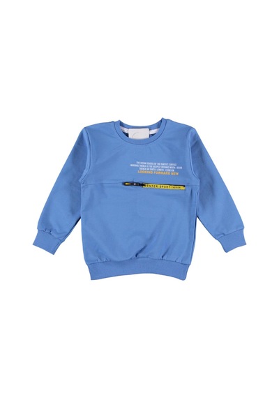 İrem Çocuk Giyim Erkek Çocuk Looking Yazı Desenli Fermuar Cep Detaylı Mavi Renk Sweatshirt Mavi İrem Çocuk Giyim Erkek Çocuk Looking Yazı Desenli Fermuar Cep Detaylı Mavi Renk Sweatshirt Mavi