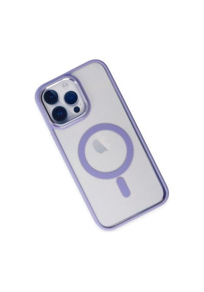 Apple İphone 14 Pro Kılıf Room Magneticsafe Silikon - Lila Çok Renkli