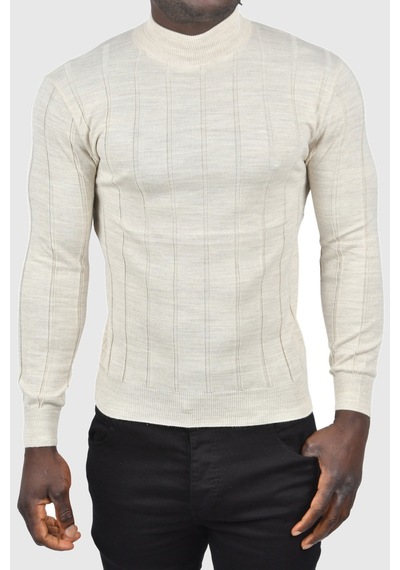 Deepsea Erkek Bej Slim Fit Likralı Tüylenme Yapmayan Yarım Balıkçı Çizgili Triko Yarım Boğazlı Kazak 2505503 Bej Deepsea Erkek Bej Slim Fit Likralı Tüylenme Yapmayan Yarım Balıkçı Çizgili Triko Yarım Boğazlı Kazak 2505503 Bej