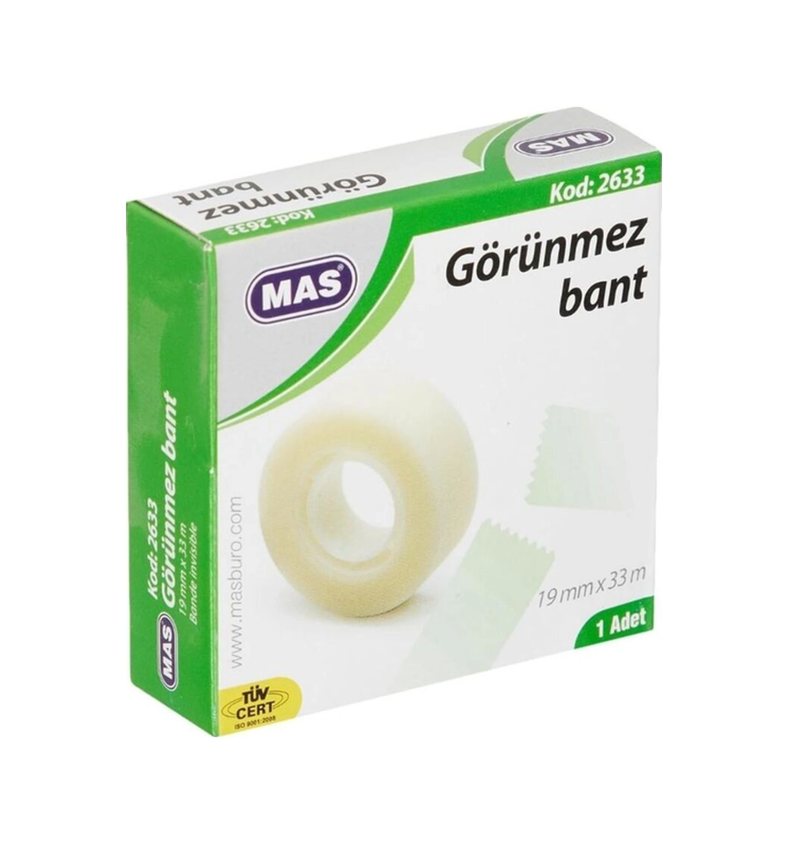 Mas Görünmez Bant Invisible Tape High Quality 19mmx33m 1 Adet Diğer