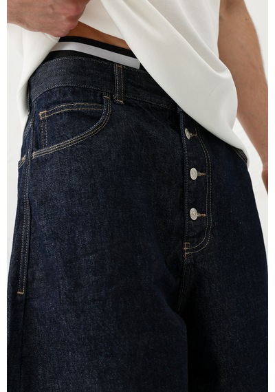 Vamos Barrel Fit Jeans Lacivert