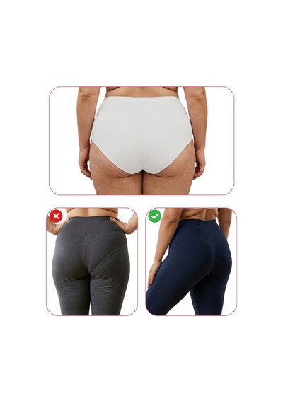 Alya Underwear Kadın Dikişsiz Külot Lazer Kesim Yüksek Bel İz Yapmayan Büyük Beden Hayalet Külot İzbırakmaz 6'lı Paket Ekru