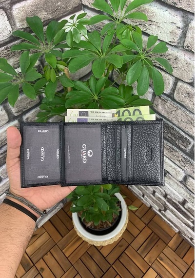 Guard Siyah Hakiki Deri Dikey Model Spor Erkek Cüzdan // Grd260905wt498 Diğer