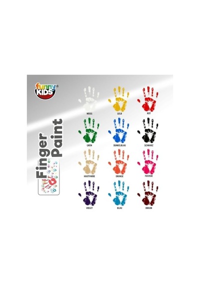 Funny Kids Funny Kids Parmak Boyası 12 Renk X 25 Ml Set
