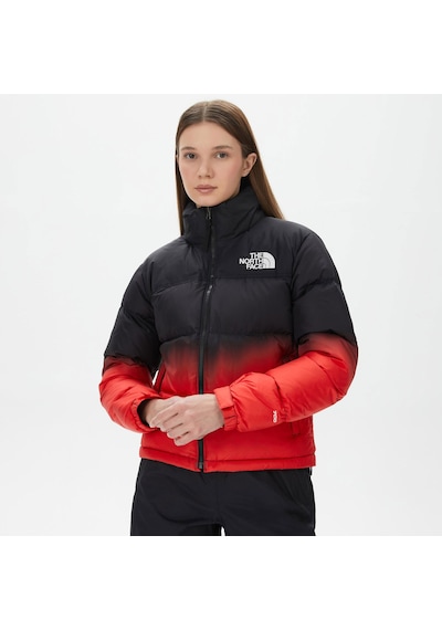 The North Face W 96 Nuptse Dıp Dye Jacket Kadın Ceket Nf0a84qyoor1 Siyah - Kırmızı