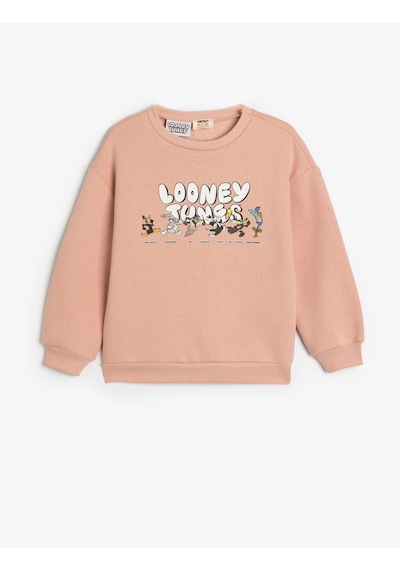 Koton Looney Tunes Sweat Lisanslı Bisiklet Yaka Uzun Kollu Şardonlu Pembe 5wkg10575ak Gülkurusu