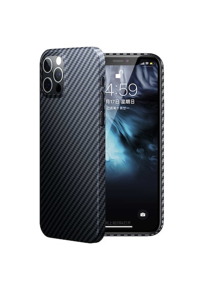Benks Apple Uyumlu iPhone 12 Pro Max Kılıf Karbon Desenli Benks Aramid Kapak ZORE-218708