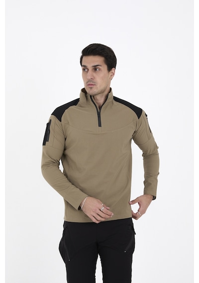 Camp Scoutland Camp137 Outdoor Tactical Su iticili Erkek Bej Taktik Sweatshirt Bej