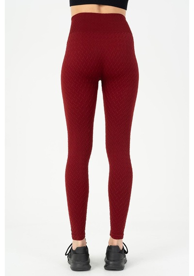 Maraton Seamless Kadın Bordo- Tayt Bordo-