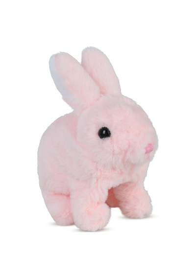 Vardem Sesli Hareketli Pelüş Evcil Tavşan - Pembe