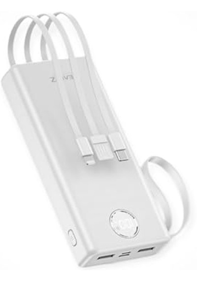 H004 20000 Mah Power Bank Pd 30w Ve Usb 22.5w Fast Hızlı Şarj Dahili Type C Ve Lightning Kablolu Dünya Standartlar