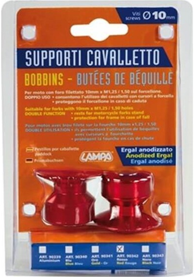 Lampa Motosiklet Sehpası Yükseltme 10Mm Kırmızı Aluminyum Bobin S