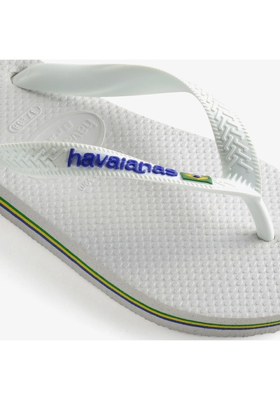 Havaianas Brasil Logo Unisex Beyaz Terlik Düz 4110850 Beyaz