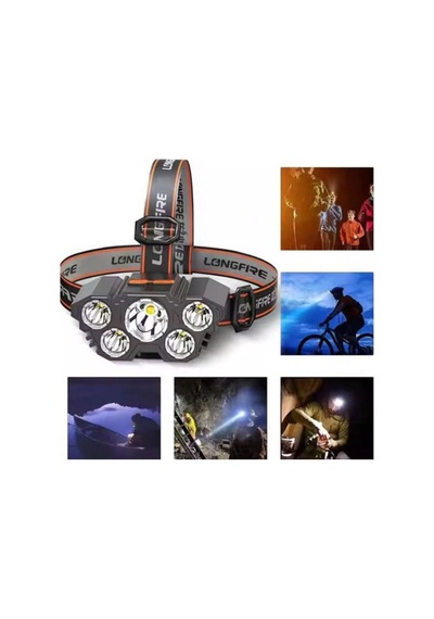 Lisinya 150w 5 Led Ultra Güçlü Kafa Lambası Çok Renkli