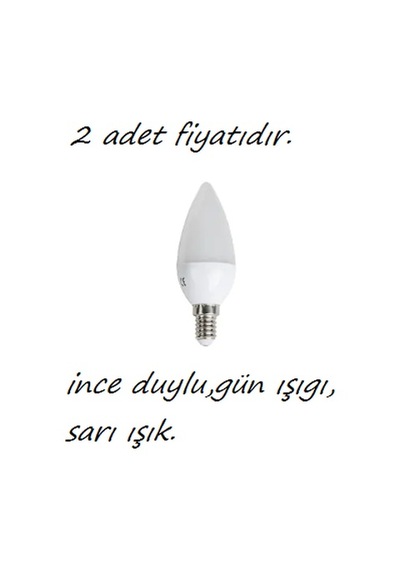 Ince Duylu Avize için E 14 Sarı Işık Led Ampul