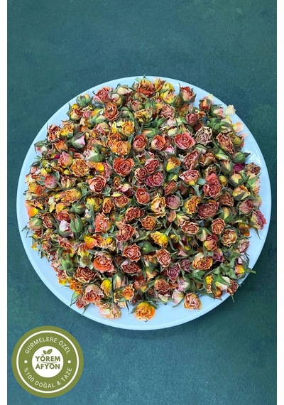 Yörem Afyon Meşhur Isparta Yöresinden Kurutulmuş Tomurcuk Kokulu Turuncu Gül Kurusu Rose Odorata 60gr.
