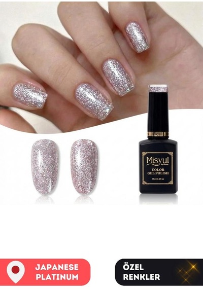 Misyul Uv Led Kalıcı Oje Nail Art 15 Ml Japanese Platinum J02