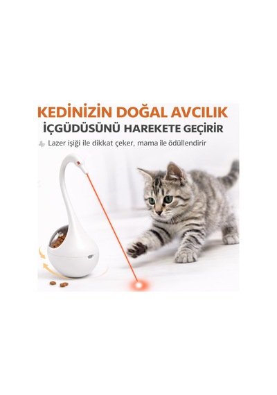 İnteraktif Kedi Oyuncağı Lazerli Mama Dispenseri Pembe Otomatik Hareketli Kedi Oyunu, Lazer Pointer Kedi Oyuncağı, Denge Oyuncak, Ödül Mamaları İçin Piller Dahil İnteraktif Kedi Oyuncağı Lazerli Mama Dispenseri Pembe Otomatik Hareketli Kedi Oyunu, Lazer Pointer Kedi Oyuncağı, Denge Oyuncak, Ödül Mamaları İçin Piller Dahil