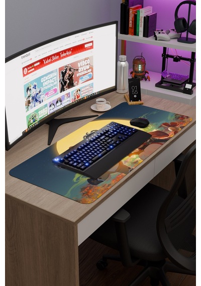 Xiangling Genshin Impact Anime Oyuncu V1 - 90x40 Xxl Gaming Mouse Pad Fare Altlığı
