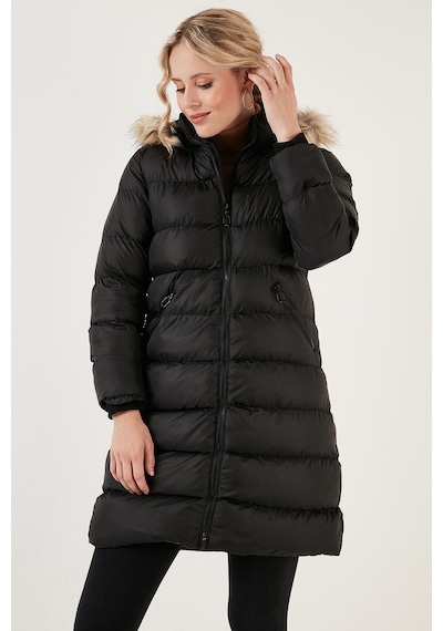 Lela Su Itici Regular Fit Çıkarılabilir Kapüşonlu Şişme Bayan Mont 640Y001 Siyah Lela Su Itici Regular Fit Çıkarılabilir Kapüşonlu Şişme Bayan Mont 640Y001 Siyah