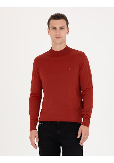 Pierre Cardin Erkek Kiremit Triko Kazak 50270049-vr031 Kiremit