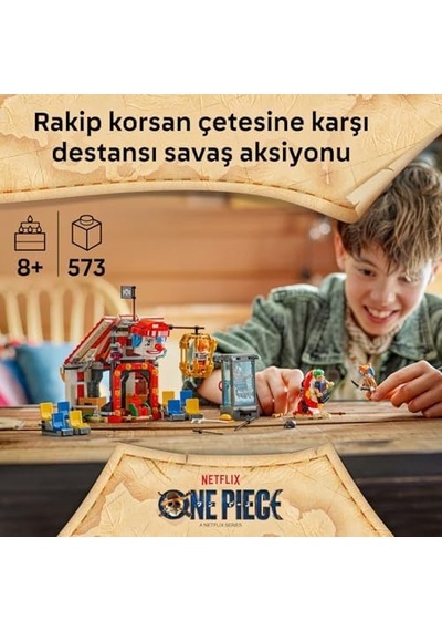 One Pıece Palyaço Buggy&apos Nin Sirk Çadırı 75637 8 Yaş Ve Üzeri Anime Ve Korsan Severler İçin Renkli Sirk Temalı Dekoratif Oyuncak Yapım Seti, Koleksiyonluk Minifigürlü Model 573 Parça
