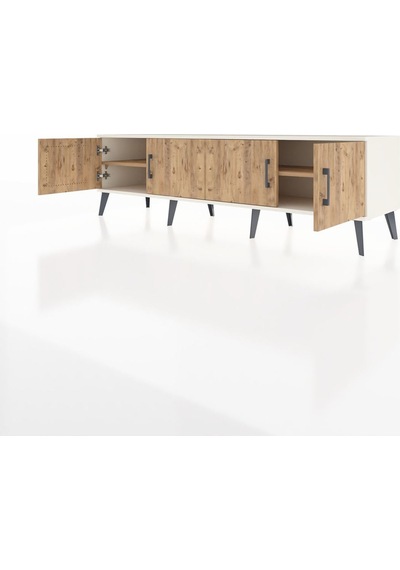 Hyperion Tv Ünitesi 2 Raflı 4 Kapaklı 176x44x51 Aytaşı-çam/çam Atlas Çam/atlas Çam