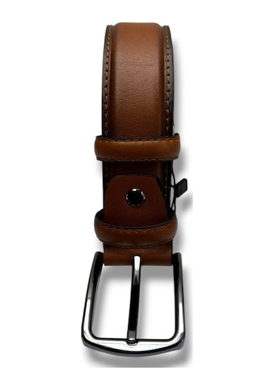 Kafka K100-26 Hakiki Deri Dikişli Erkek Kemer 110 Cm Taba
