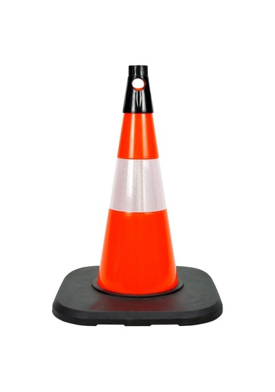 İleri Trafik Pvc Trafik Konisi 50 CM Reflektifli Ağırlıklı Trafik Dubası