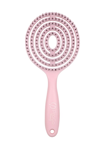 Beauty Lolipop Saç Fırçası - Yuvarlak, 3d Esnek, Saç Açma Ve Tarama Pembe