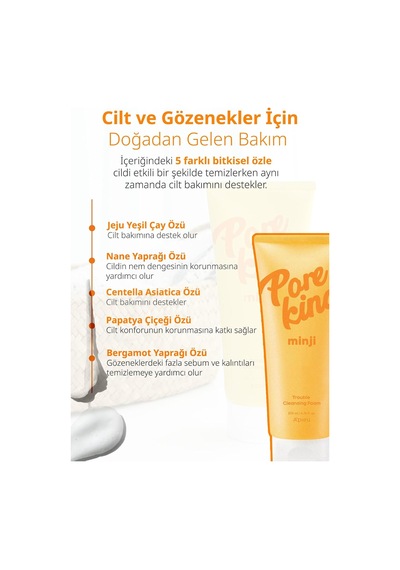 Gözenek Arındıran&siyah Nokta Karşıtı Temizleme Köpüğü A'pıeu Pore King Minji Trouble Cleansing Foam, 8115