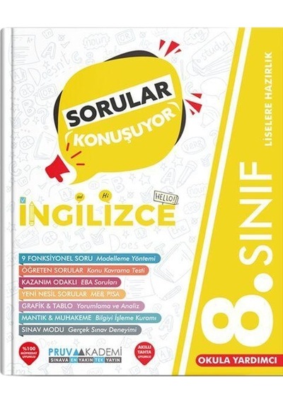 8. Sınıf İngilizce Sorular Konuşuyor -  Pruva Akademi