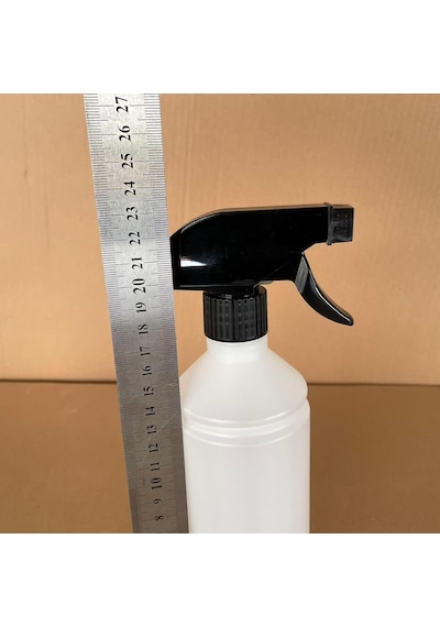 500 Ml Siyah Tetik Spreyli Kimyasala Dayanıklı Plastik Şişe, 500 Cc Spreyli Plastik Şişe X 4 Adet