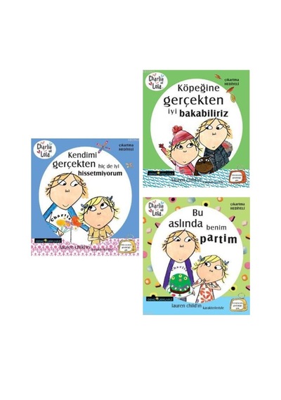 Charlie Ve Lola Serisi Çıkartmalı Hikaye Kitapları 3 Kitap