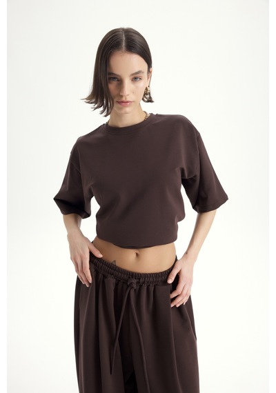 Mai Studıos Mai Studios Co. Bruges Oversize Kahve T-shirt Eşofman Takım Kahve