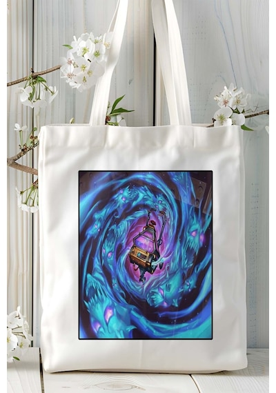 Art Hediye Hearthstone Oyun Baskılı Bez Çanta Omuz Çantası Kişiye Özel Model 16 Çok Renkli