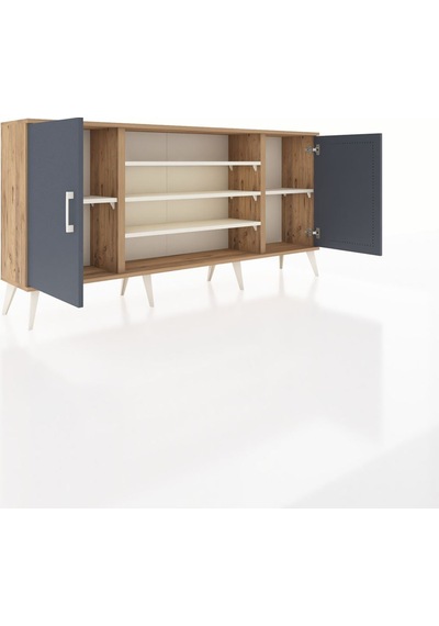 Arges Konsol 5 Raflı 2 Kapaklı 176x30x83 Çam-antrasit/aytaşı Antrasit/aytaşı Arges Konsol 5 Raflı 2 Kapaklı 176x30x83 Çam-antrasit/aytaşı Antrasit/aytaşı