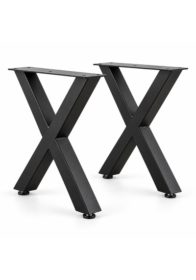 Evkolleksiyon X Tipi Metal Masa Ayağı 2 Li Takım 72x60 Cm 60x60 Profil Siyah