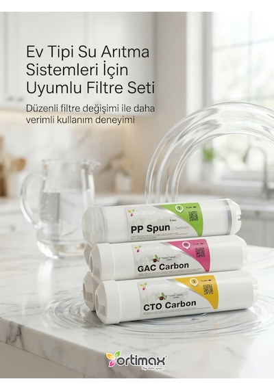 Su Arıtma Cihazı İçin 3 Lü Filtre Seti