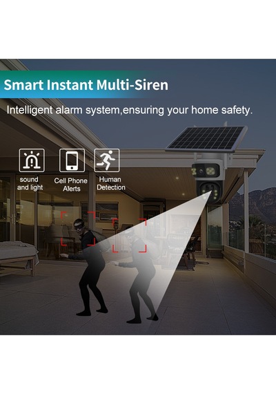 Ultimate Icsee S730 Aov Sürekli Kayıt Solar Güneş Enerjili Gece Görüş İnsan Takibi 10mp Dual Lens 4g Kamera