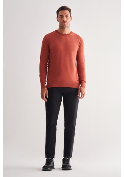 İmza Kiremit Bisiklet Yaka Cepsiz Comfort Fit Classic Yünlü Triko Kazak 1012255006 Kiremit İmza Kiremit Bisiklet Yaka Cepsiz Comfort Fit Classic Yünlü Triko Kazak 1012255006 Kiremit
