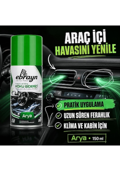 Universal Araç İçi Ve Klima Koku Giderici - Parfümlü Sprey Klima Bombası Arya 150 Ml
