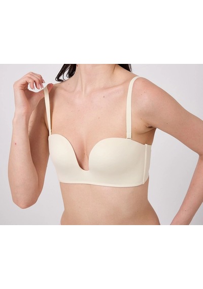 Ang Butik Freshness Msf05 Destekli V Dekolte Lazer Kesim Sütyen ekru