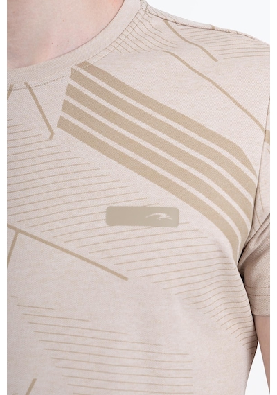 Maraton Sportswear Regular Erkek Bisiklet Yaka Kısa Kol Basic Açık Vizon T-Shirt 21580-Açık Vizon