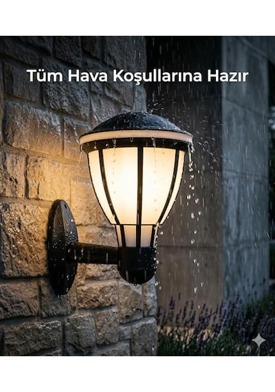 Kupa Serisi Bahçe Duvar Apliği 37 Cm - Siyah E27 Duylu Zita Dış Mekan Lambası - Ip54 Su Geçirmez, Uv Korumalı Mod Çok Renkli