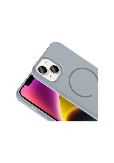 Apple iPhone Uyumlu 13 Kılıf Magsafe Destekli Kamera Korumalı Yumuşak Silikon Pazarplus Rose Pembe