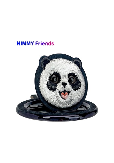Magsafe Uyumlu Big Eyes Değiştirilebilir Manyetik 3d Nakışlı Panda Telefon Standı 2.0