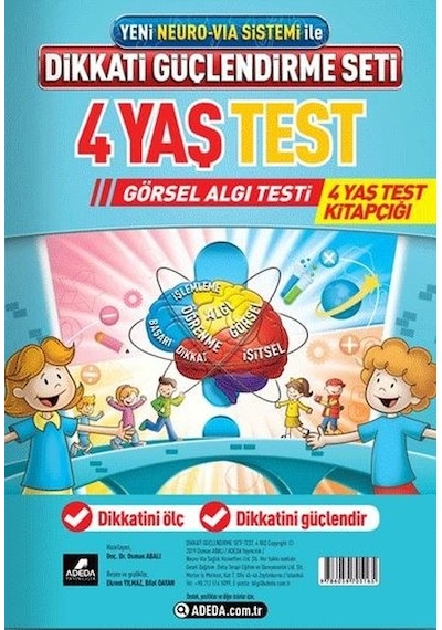 Yeni Neuro-Via Sistemi İle Dikkati Güçlendirme Seti 4 Yaş Test-Görsel Algı Testi - Osman Abalı - Adeda