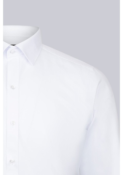 Hatemoğlu Beyaz Slim Fit Desenli Slim Yaka Pamuklu Uzun Kollu Klasik Gömlek 34311 4111993